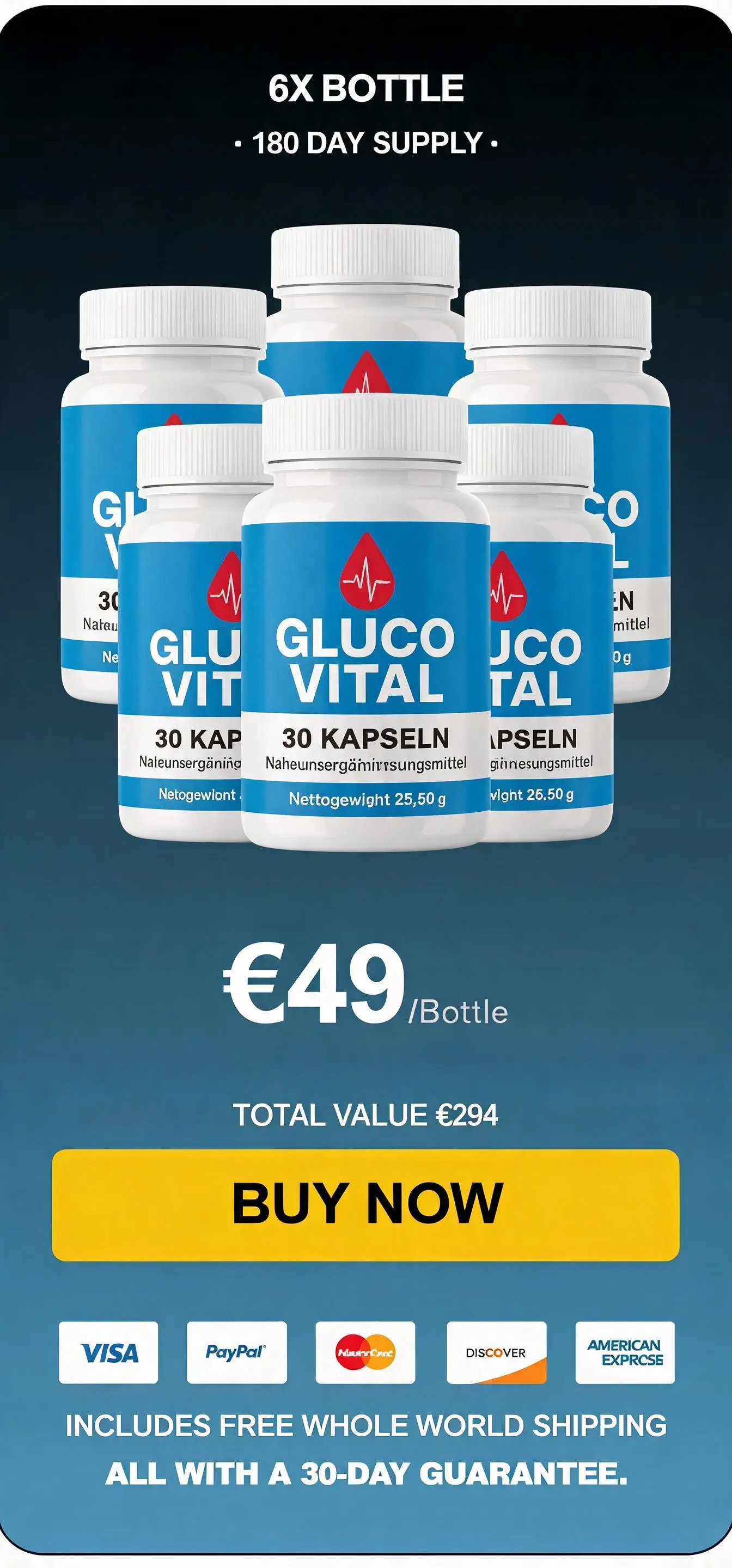 Gluco Vital 6 Bottle Price